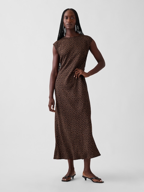 Cap-Sleeve Maxi Slip Dress