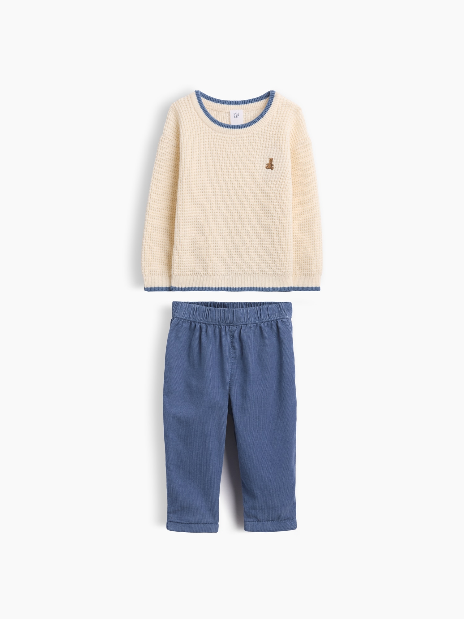 Baby Sweater & Corduroy Pants Outfit Set