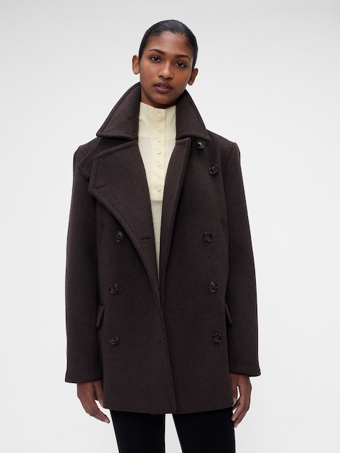 Gap × Victoria Beckham Oversized Wool-Blend Peacoat