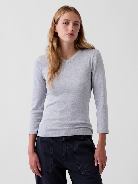 Modern High V-Neck T-Shirt