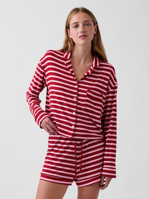 SoftMade Modal Crop PJ Top