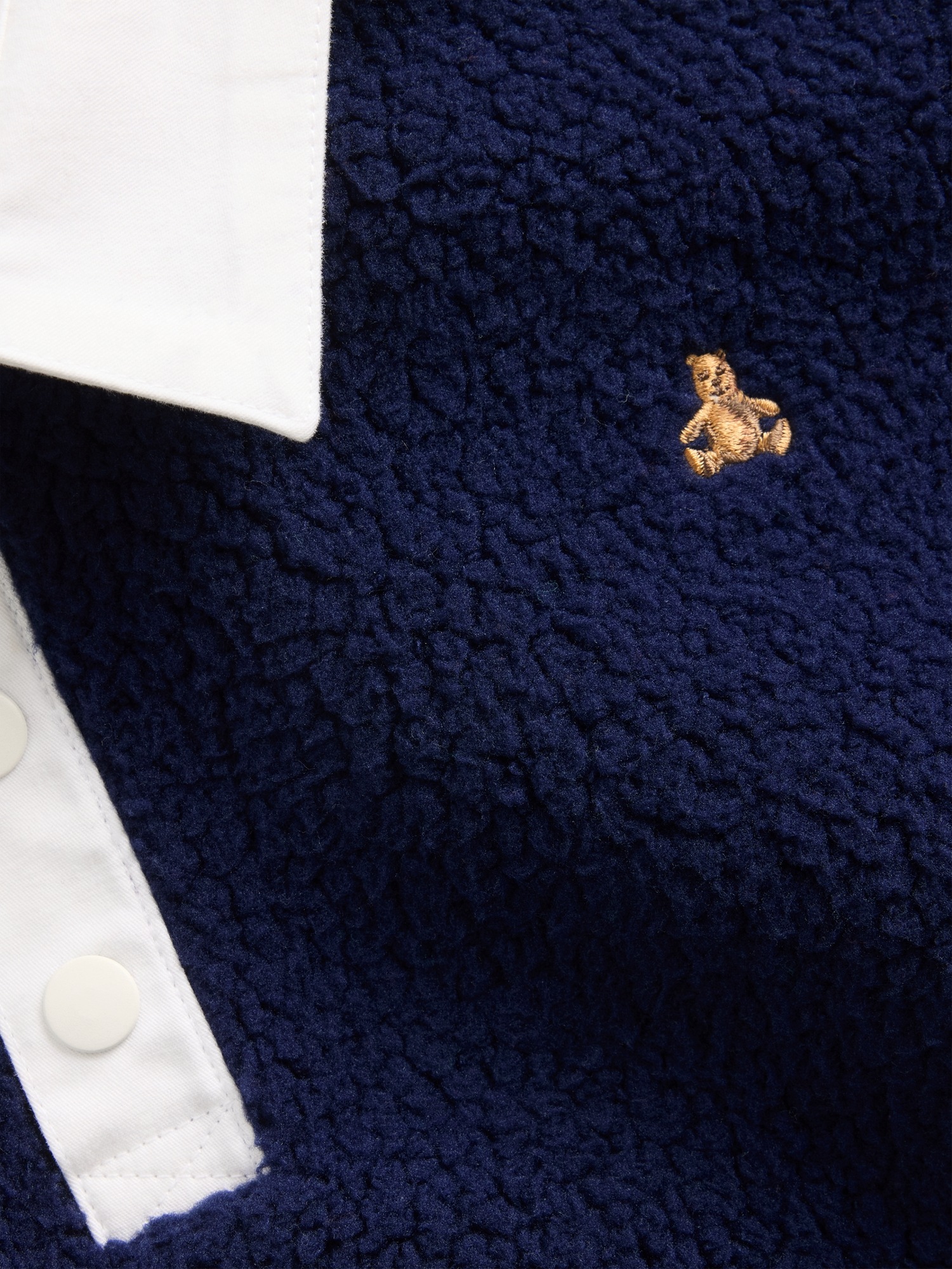 Свитер Gap Sherpa Polo Pullover для малышей, цвет: Синий — фото 3