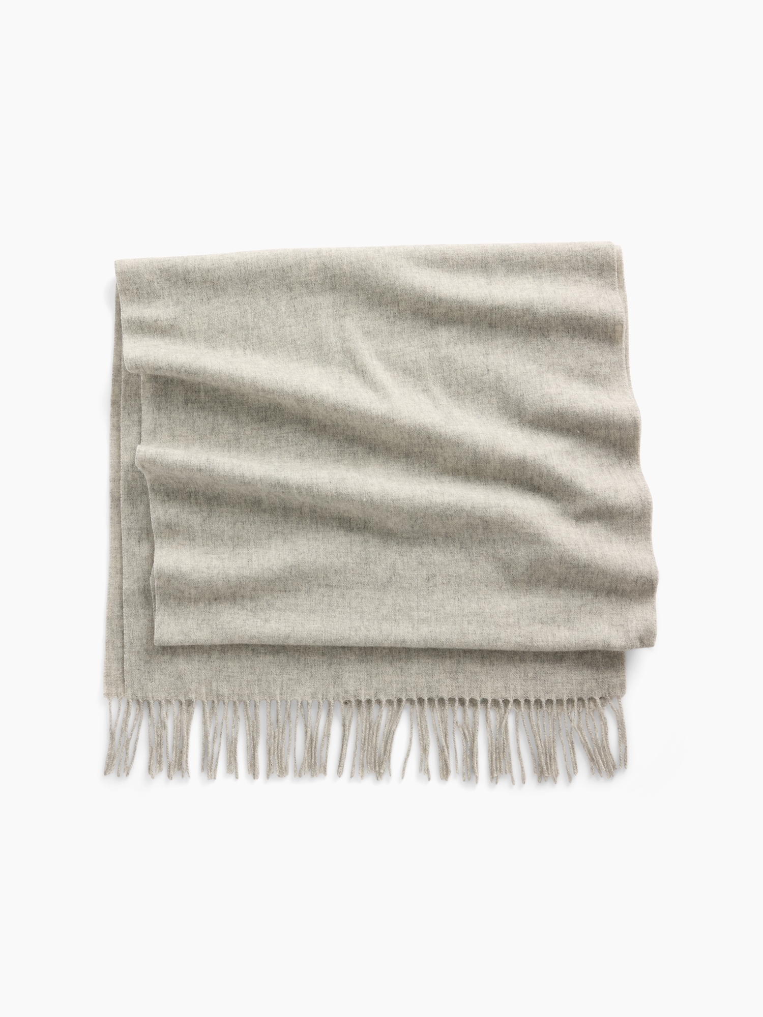 Wool-Blend Fringe Scarf