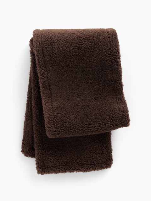 Sherpa & Vegan Leather Scarf