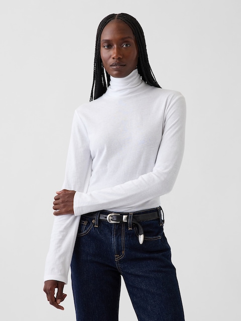 100% Cotton Authentic Turtleneck T-Shirt