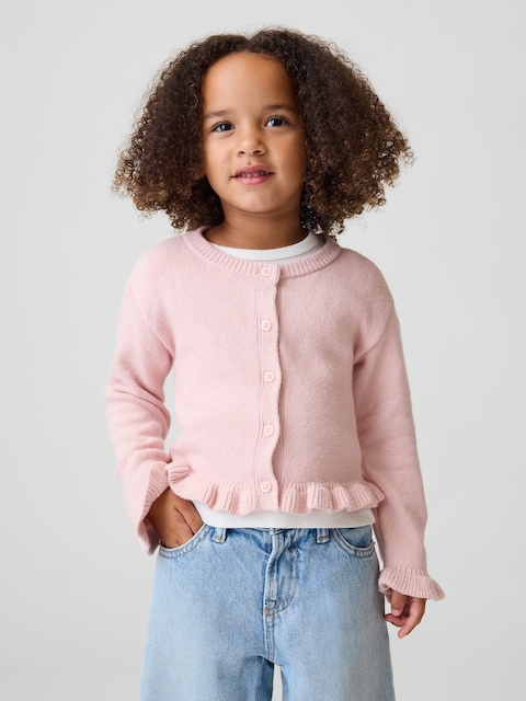 Baby & Toddler CashSoft Ruffle Cardigan Sweater