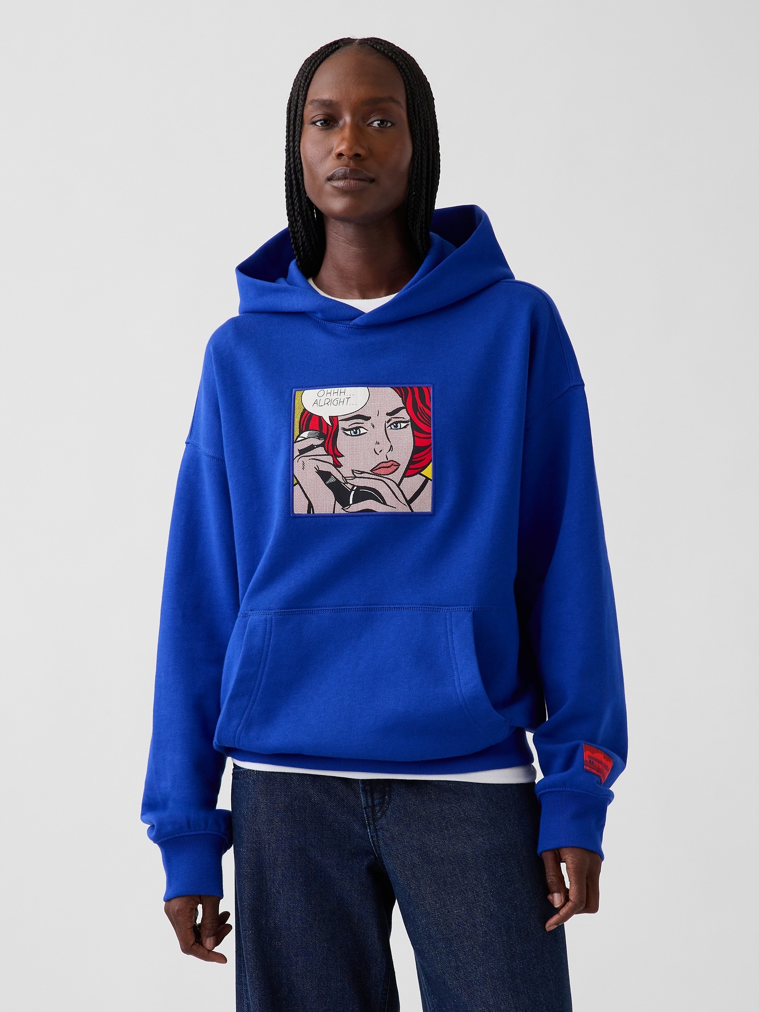Женское худи Gap | Lichtenstein | Whitney | Ohhh... Alright... Heavyweight, цвет: Королевский синий — фото 5