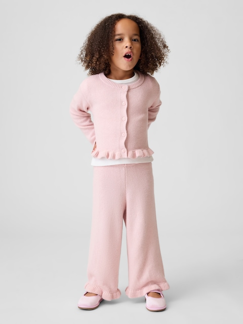 CashSoft Ruffle Wide-Leg Pants