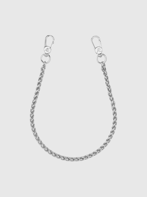 The CAEP Silver Round Wristlet Phone Chain