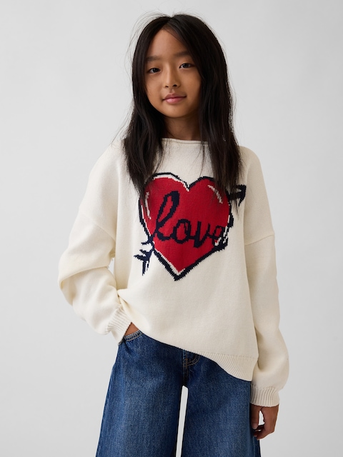 Kids 100% Cotton Oversized Rollneck Sweater