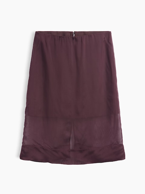 Sheer Organza Knee-Length Skirt
