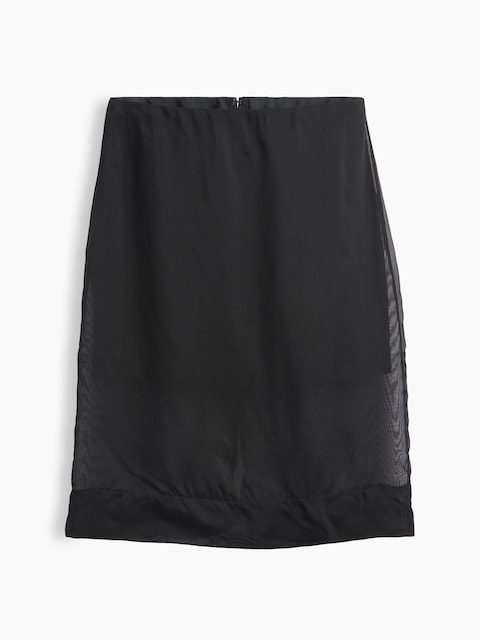 Sheer Organza Knee-Length Skirt