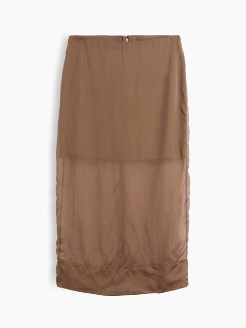 Sheer Organza Maxi Skirt