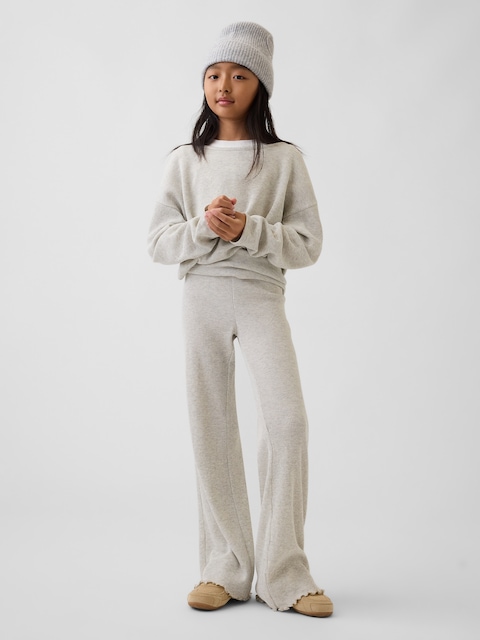Kids Waffle Foldover Flare Leggings