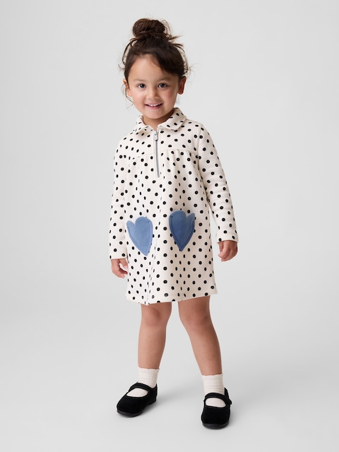 Baby & Toddler Heart-Pocket Sweatshirt Dress