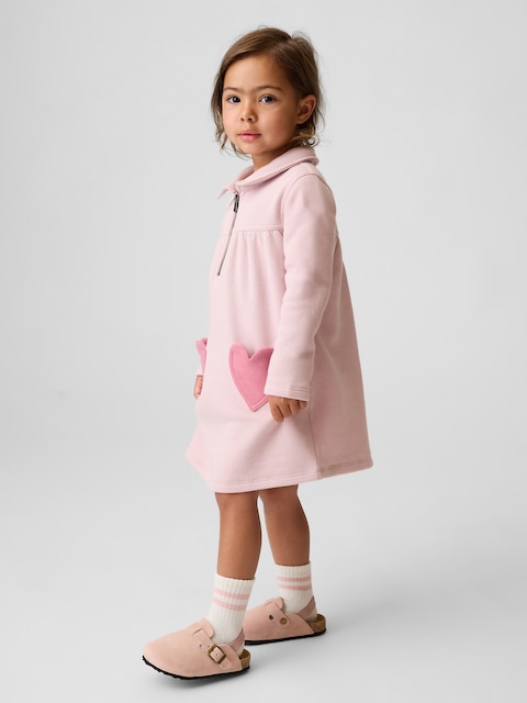 Baby & Toddler Heart-Pocket Sweatshirt Dress