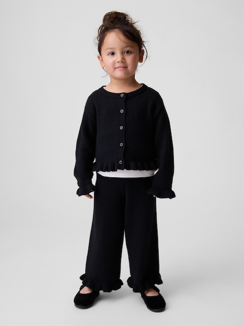 CashSoft Ruffle Wide-Leg Pants