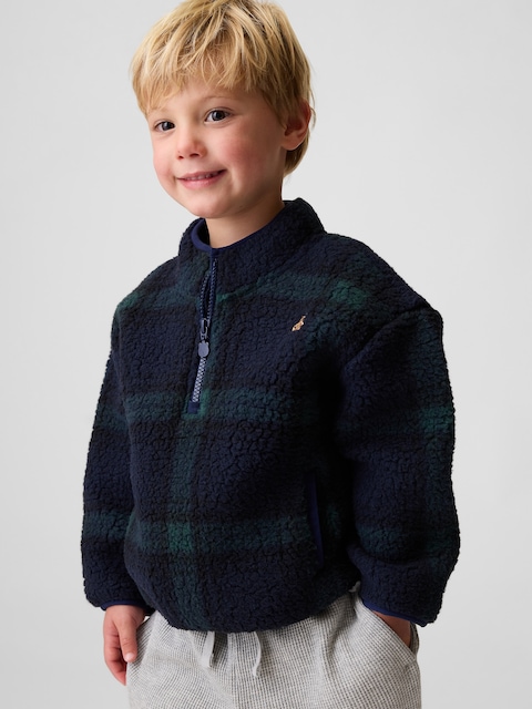 Baby & Toddler Sherpa Quarter-Zip Pullover
