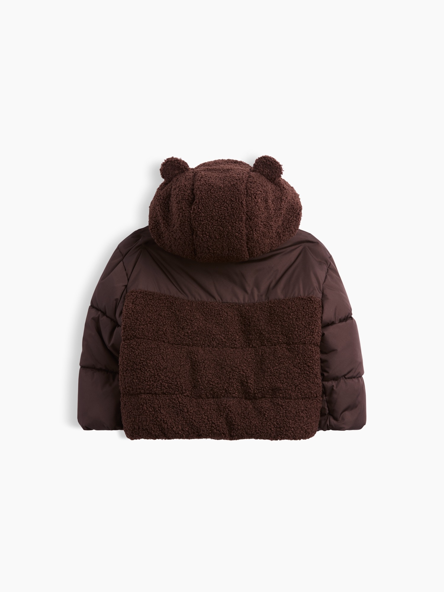 Куртка Gap Recycled Sherpa Bear Puffer Jacket для малышей, цвет: Коричневый — фото 3