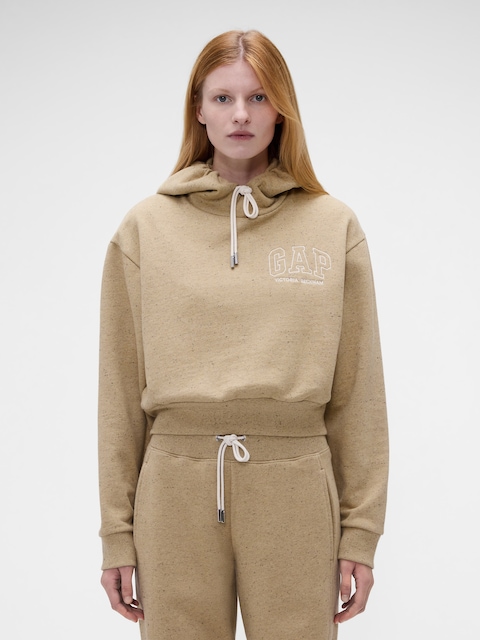 Gap × Victoria Beckham Heavyweight Logo Crop Hoodie