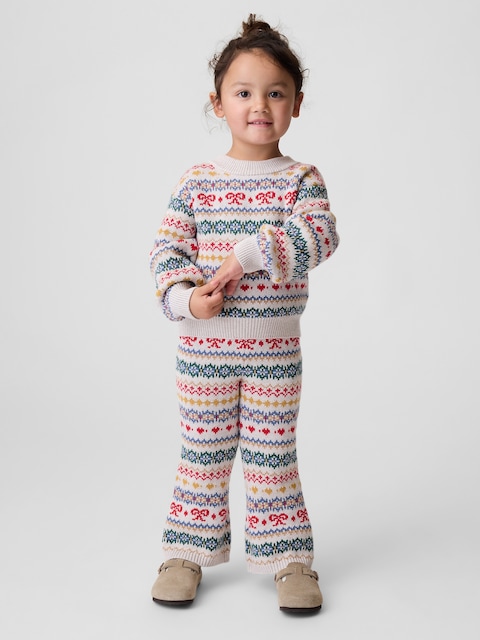 Baby & Toddler Fair Isle Flare Sweater Pants