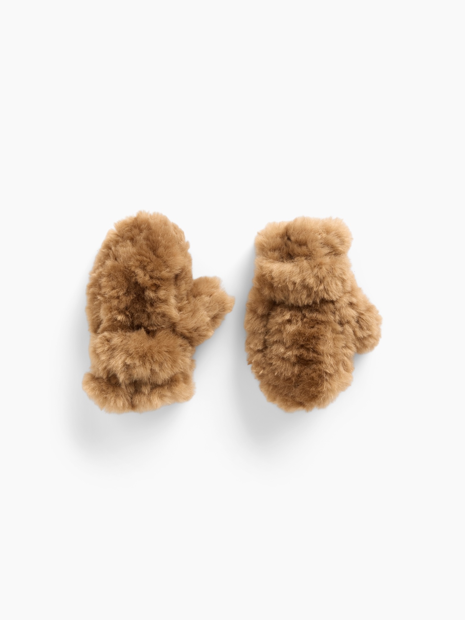 Перчатки Gap Recycled Sherpa Mittens для малышей, цвет: Тёмный коричневый