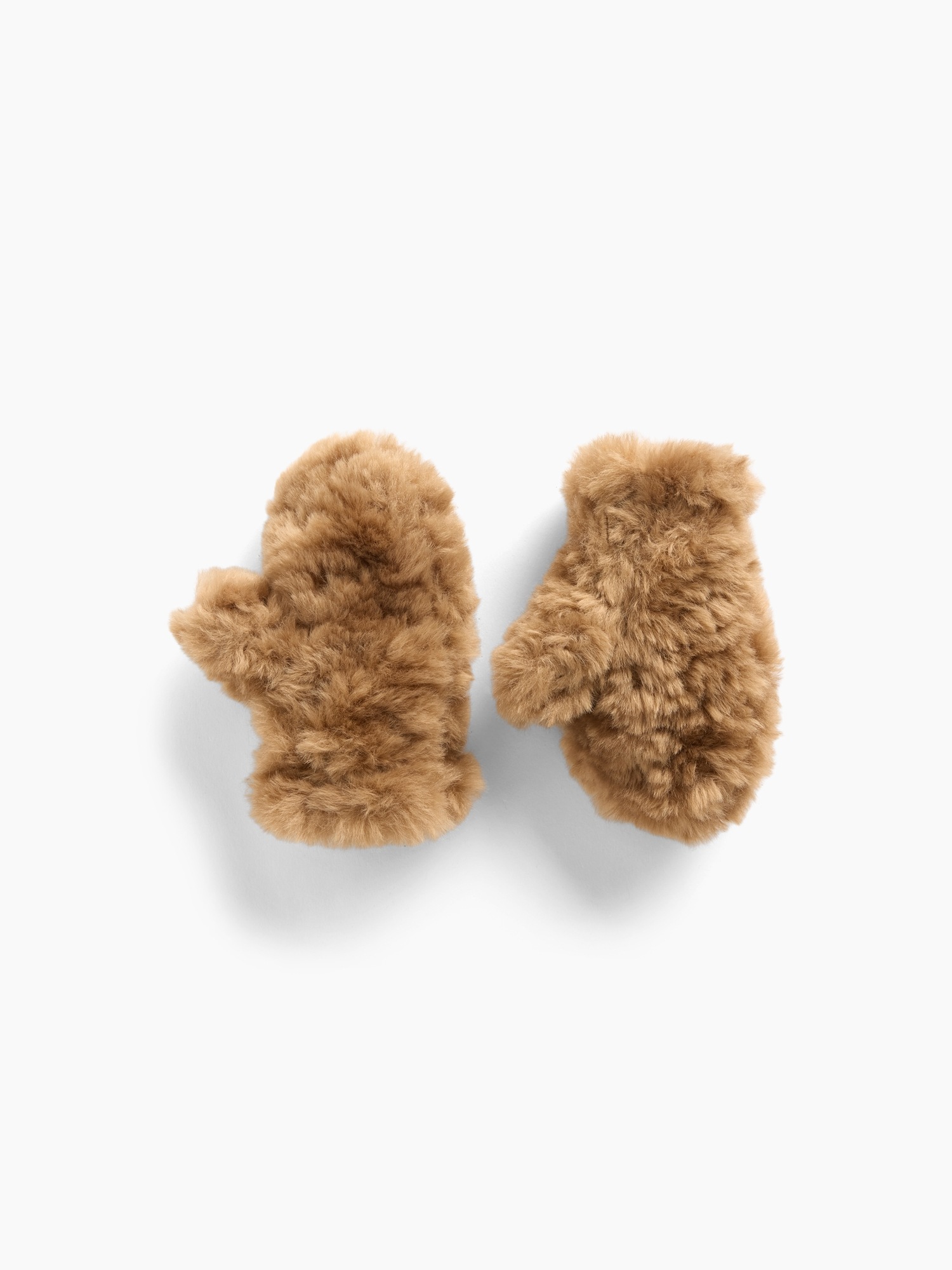 Перчатки Gap Recycled Sherpa Mittens для малышей, цвет: Тёмный коричневый — фото 2