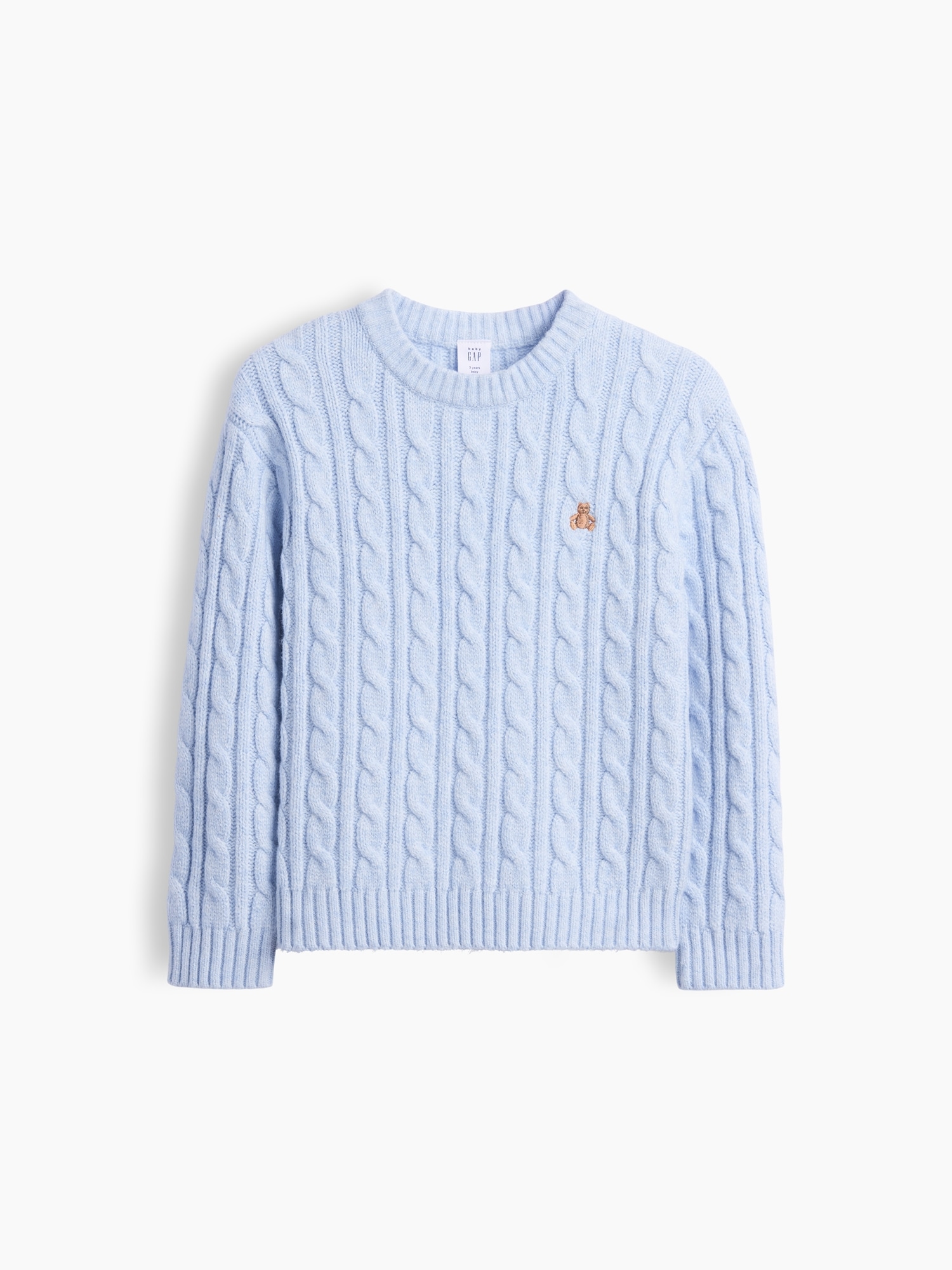 Свитер Gap CashSoft Cable-Knit Sweater для малышей, цвет: Синий — фото 2