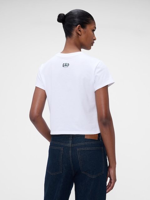 Gap × Victoria Beckham Organic Cotton Logo Crop T-Shirt