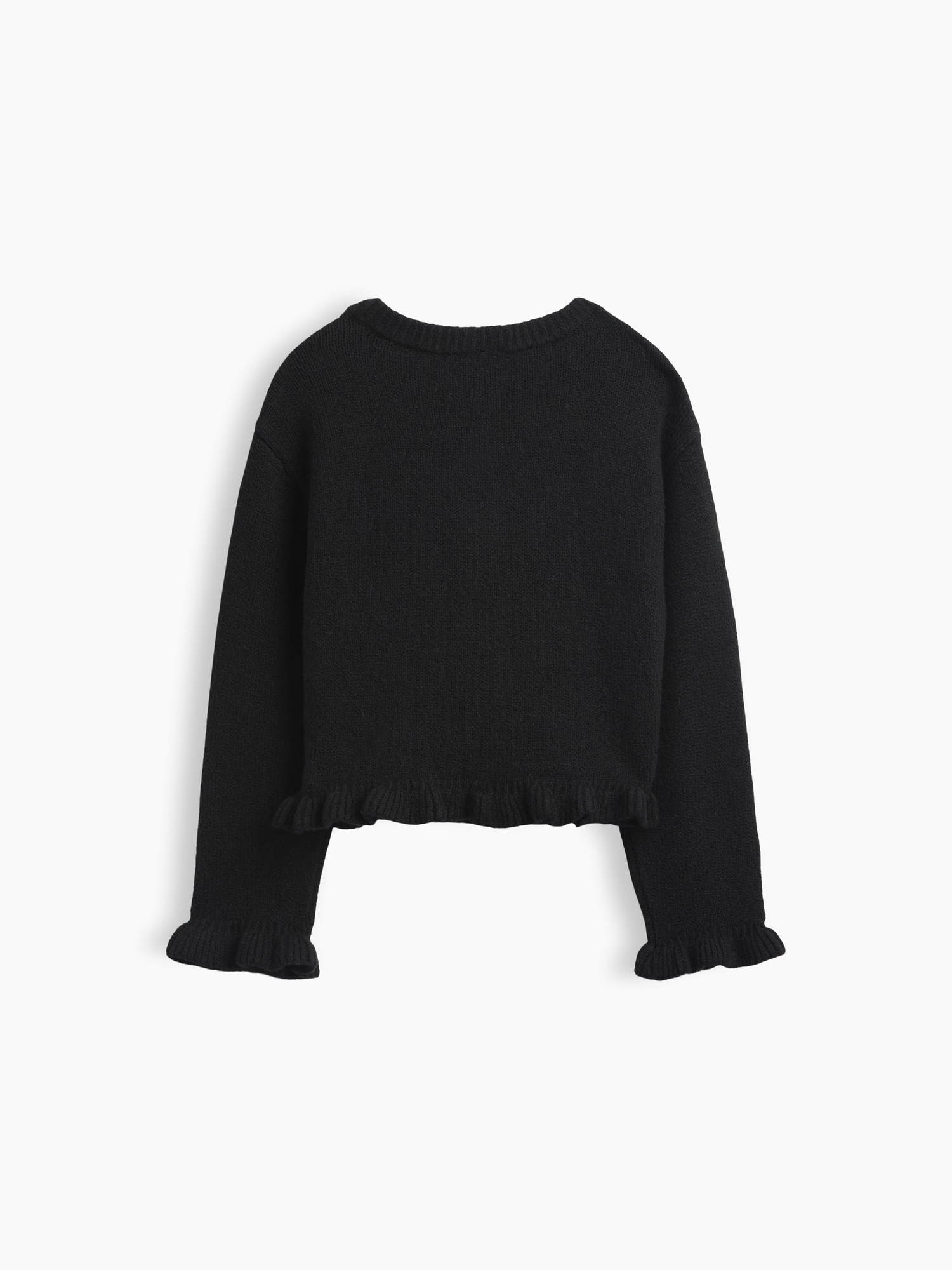 Кардиган Gap CashSoft Ruffle Cardigan Sweater для малышей, цвет: Чёрный — фото 3