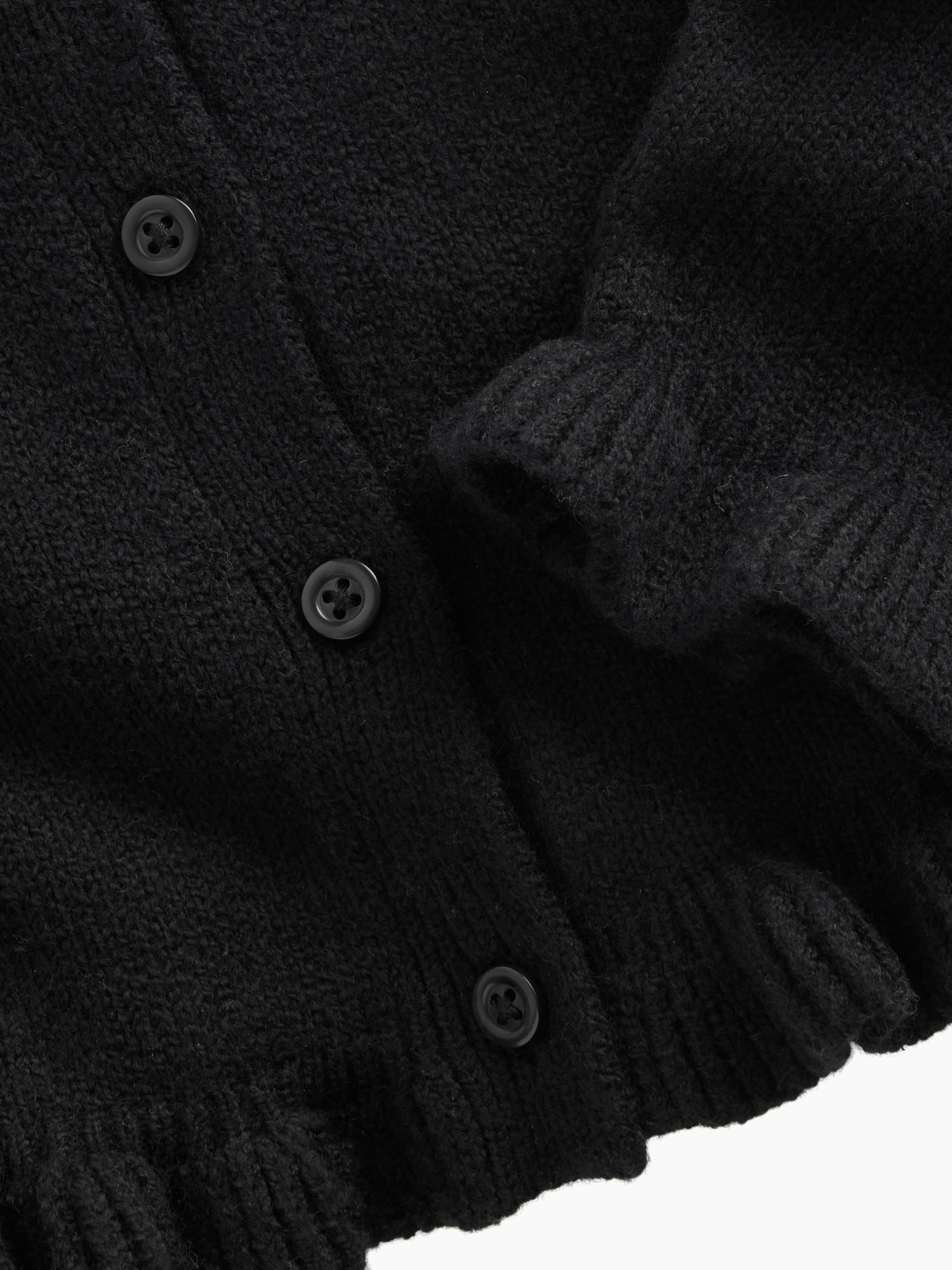 Кардиган Gap CashSoft Ruffle Cardigan Sweater для малышей, цвет: Чёрный — фото 4