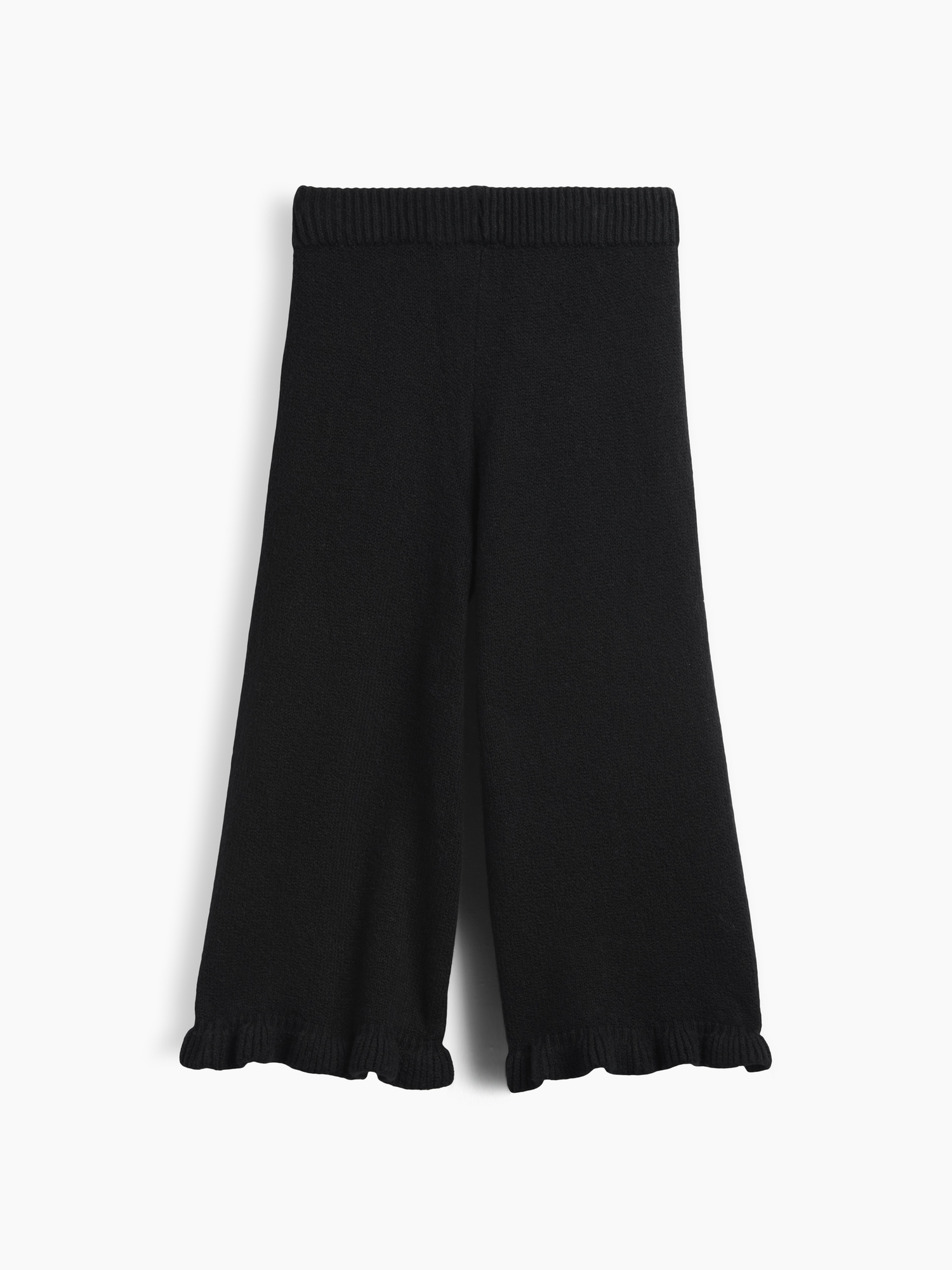 Брюки Gap CashSoft Ruffle Wide-Leg Pants для малышей, цвет: Чёрный — фото 3