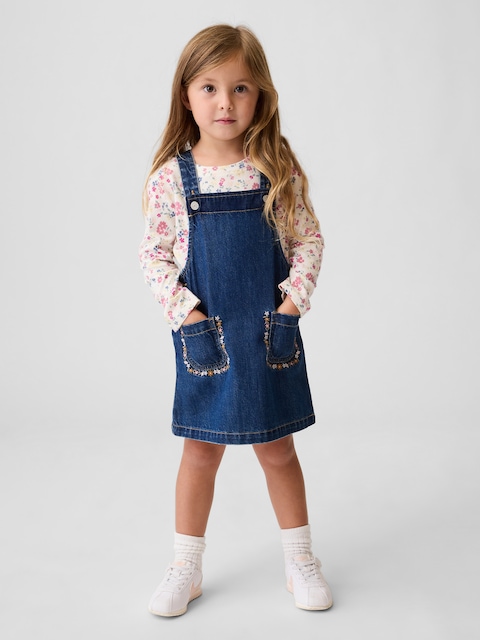 Baby & Toddler Embroidered Denim Skirtall