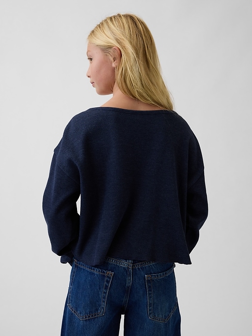 Kids Oversized Waffle T-Shirt | Gap