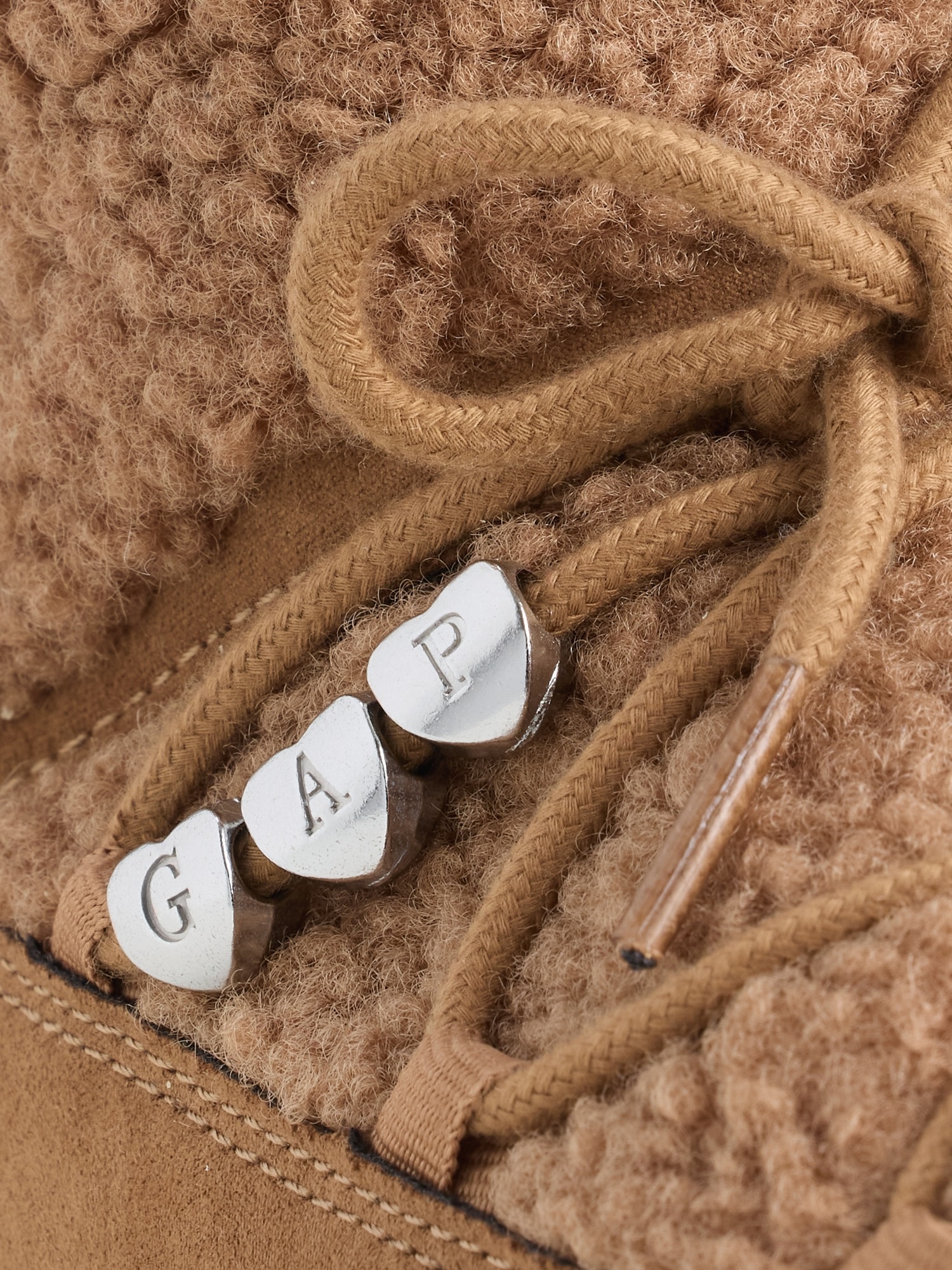 Детские зимние ботинки Gap из шерпы и экозамши, цвет: Коричневый, вариант 1 — фото 5