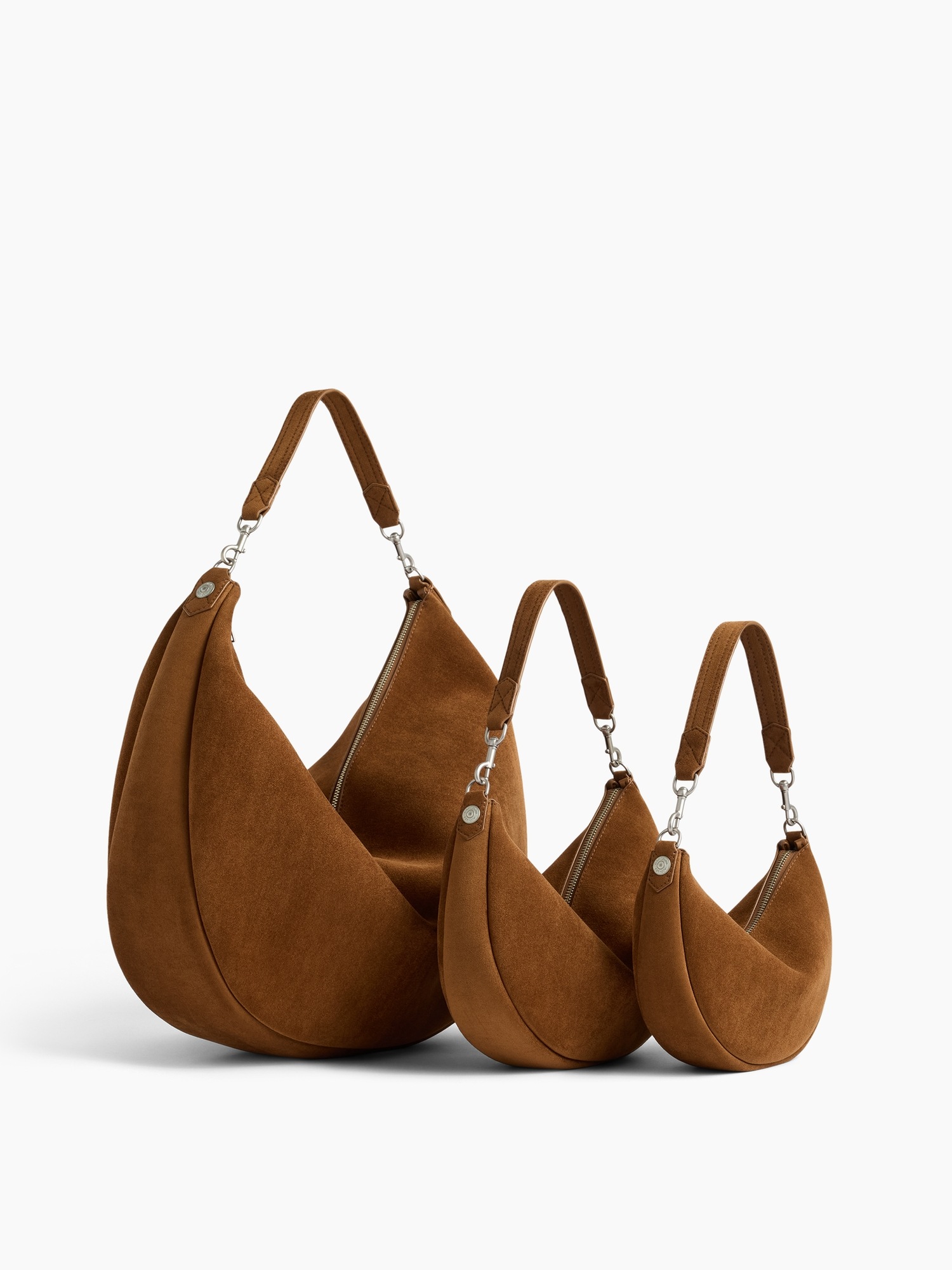 Женская сумка Gap Large Vegan Suede Crescent, цвет: Коричневый — фото 6