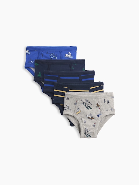 Toddler Organic Stretch Cotton Briefs (5-Pack)