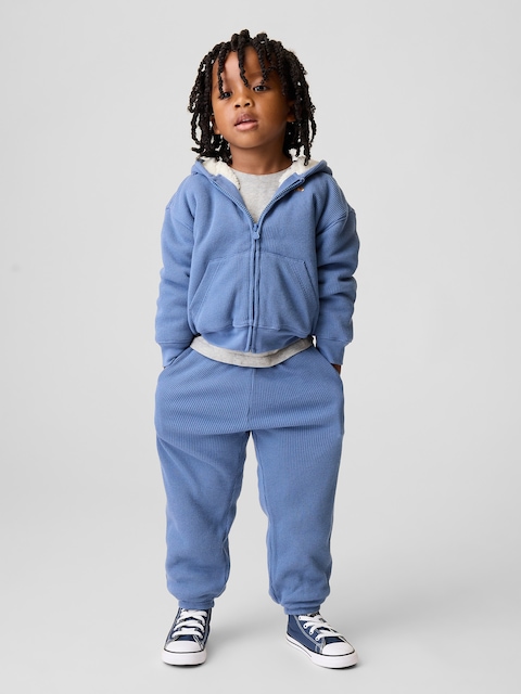 Baby & Toddler Sherpa-Lined Waffle Joggers