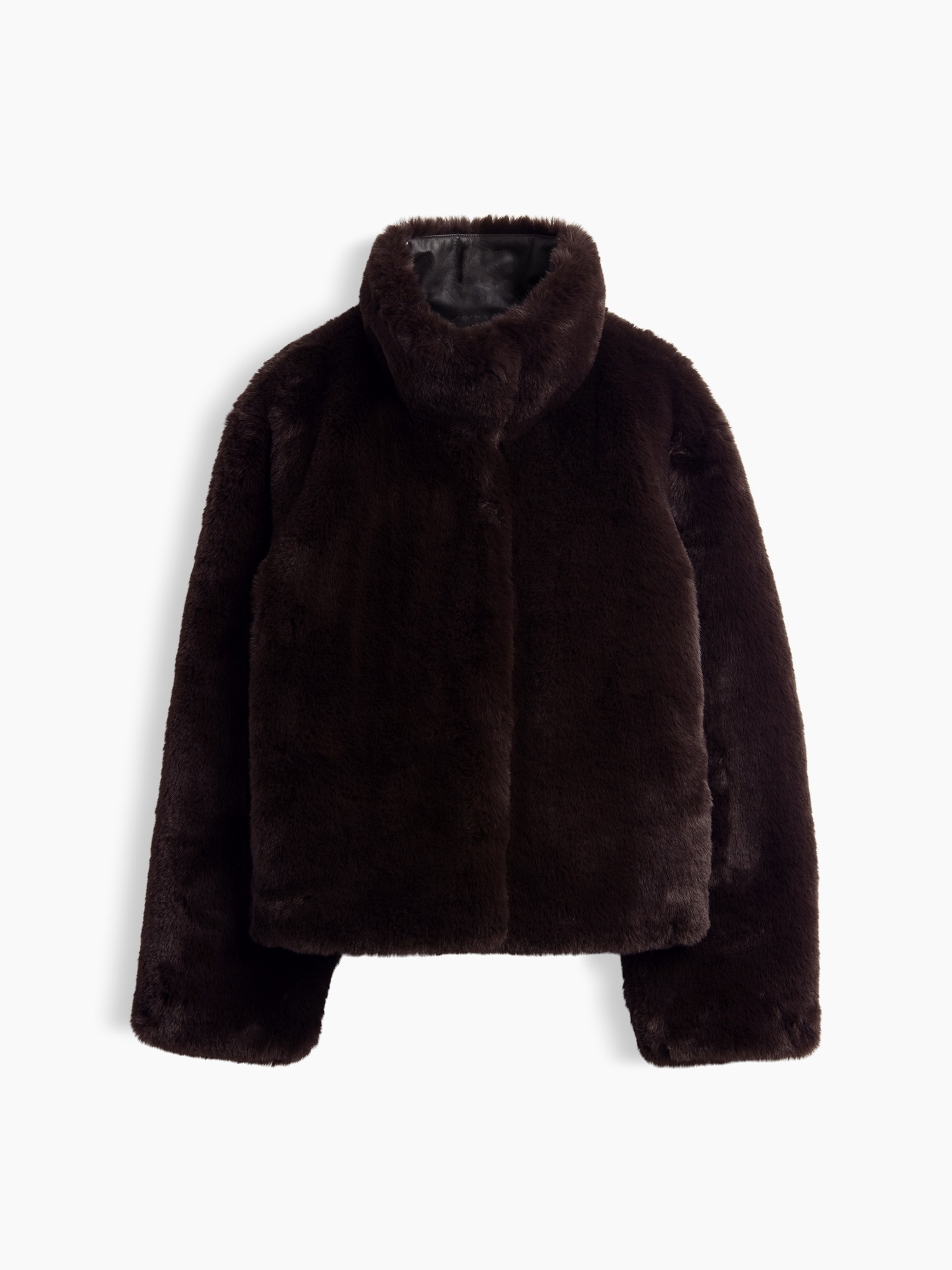 Женская куртка Gap Recycled Faux Fur Crop Jacket, цвет: Коричневый — фото 5
