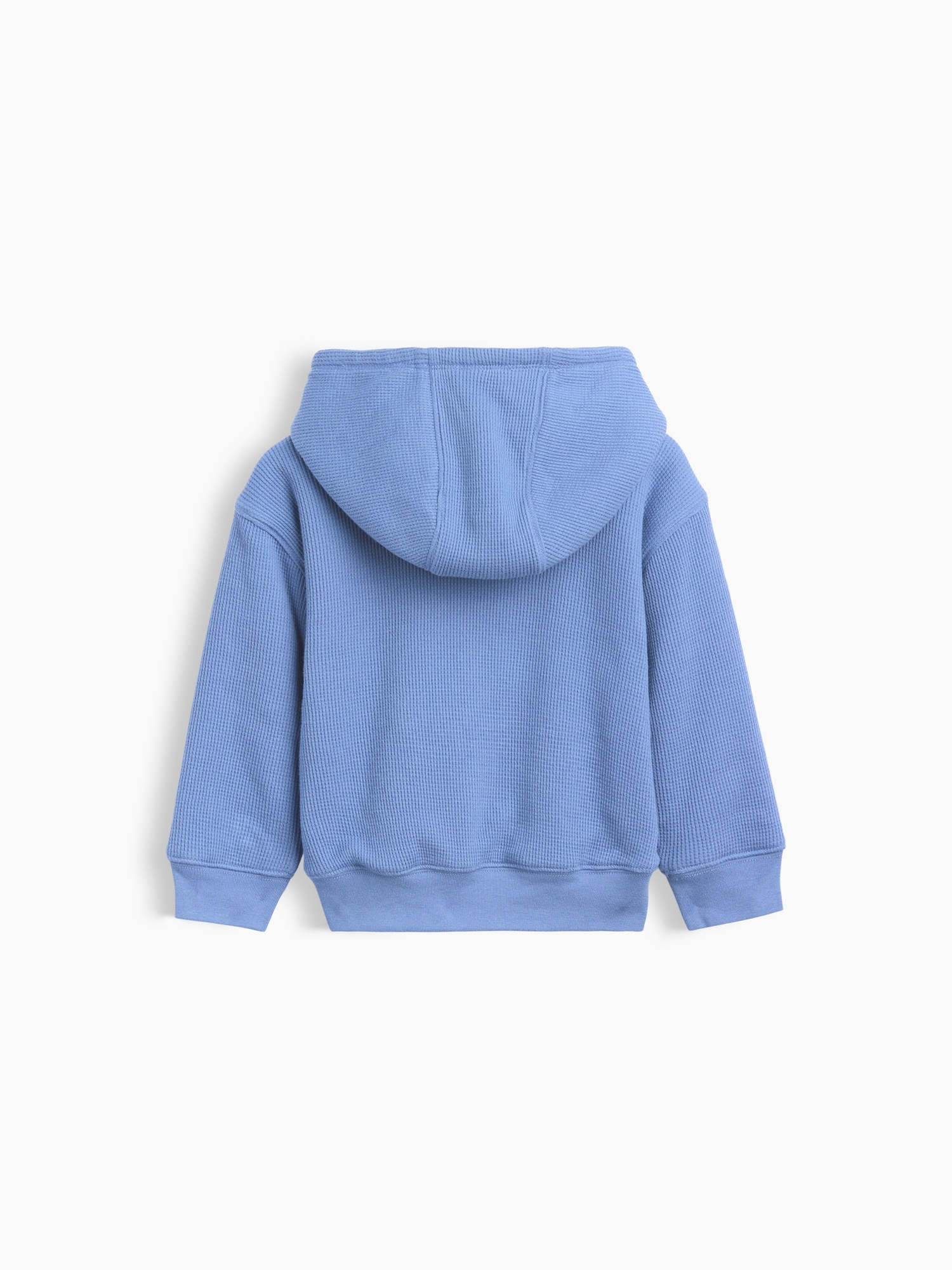 Худи Gap Sherpa-Lined Waffle Zip для малышей, цвет: Синий — фото 3