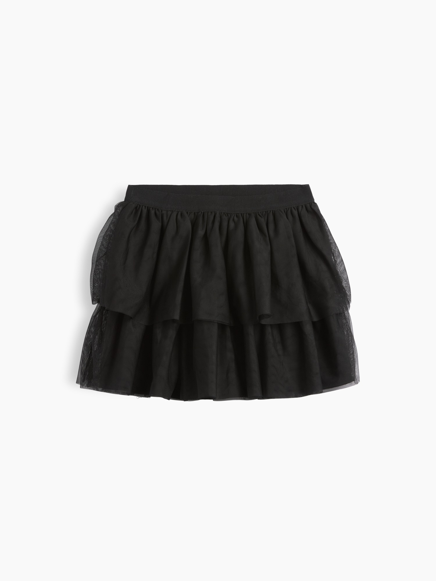 Детская ярусная юбка Gap из тюля, цвет: Чёрный — фото 2