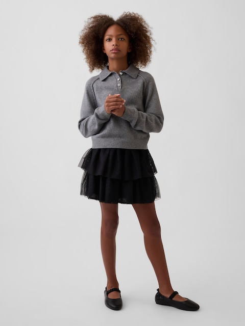 Kids Tulle Tiered Skirt