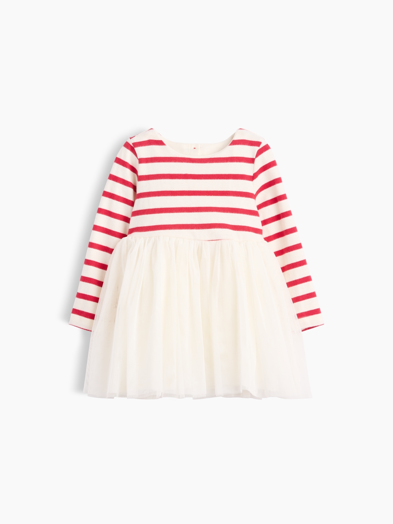 Платье Gap Mixed Media Tulle Dress для малышей, цвет: Слоновая кость морозный — фото 2