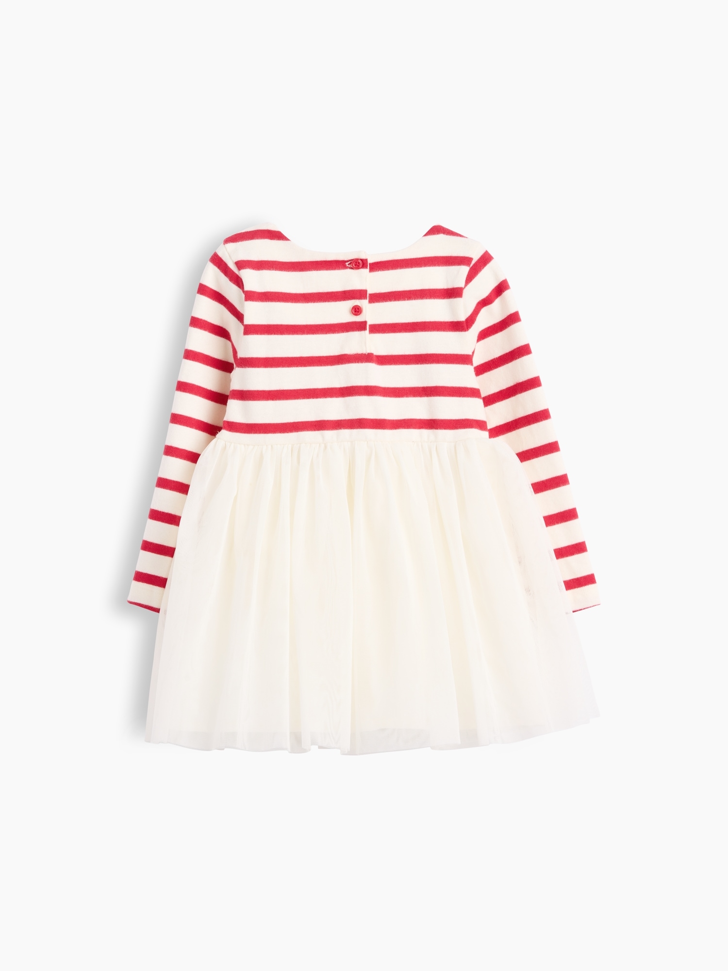 Платье Gap Mixed Media Tulle Dress для малышей, цвет: Слоновая кость морозный — фото 3