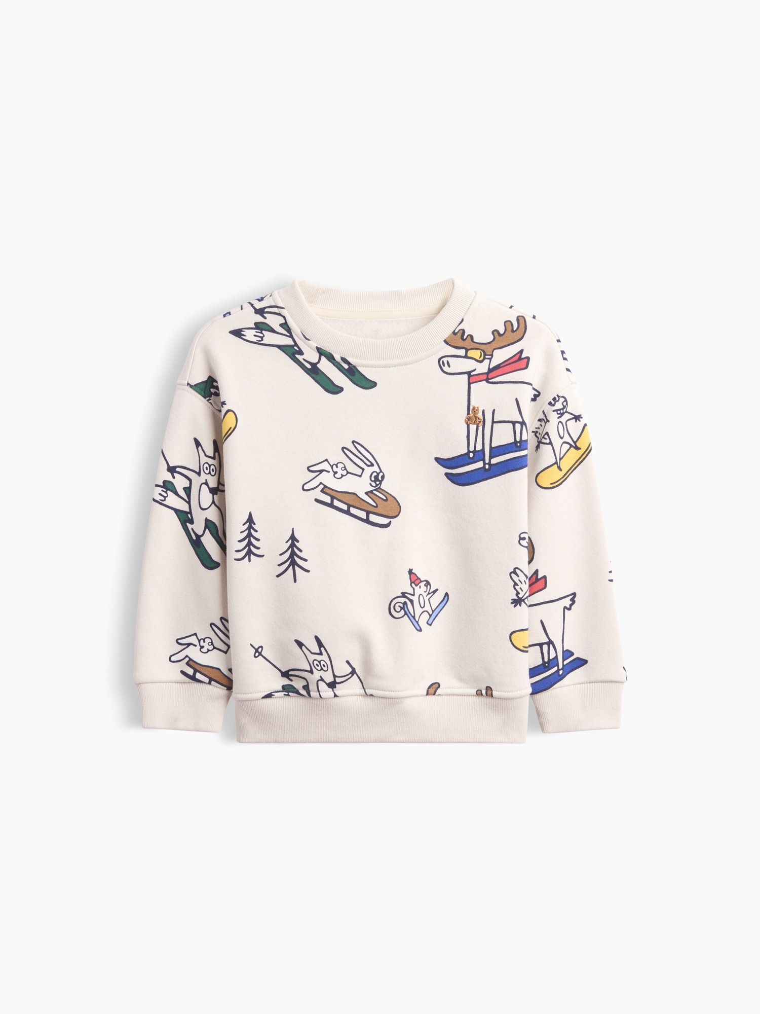 Свитшот Gap VintageSoft Sweatshirt для малышей, цвет: Анималистичный — фото 2