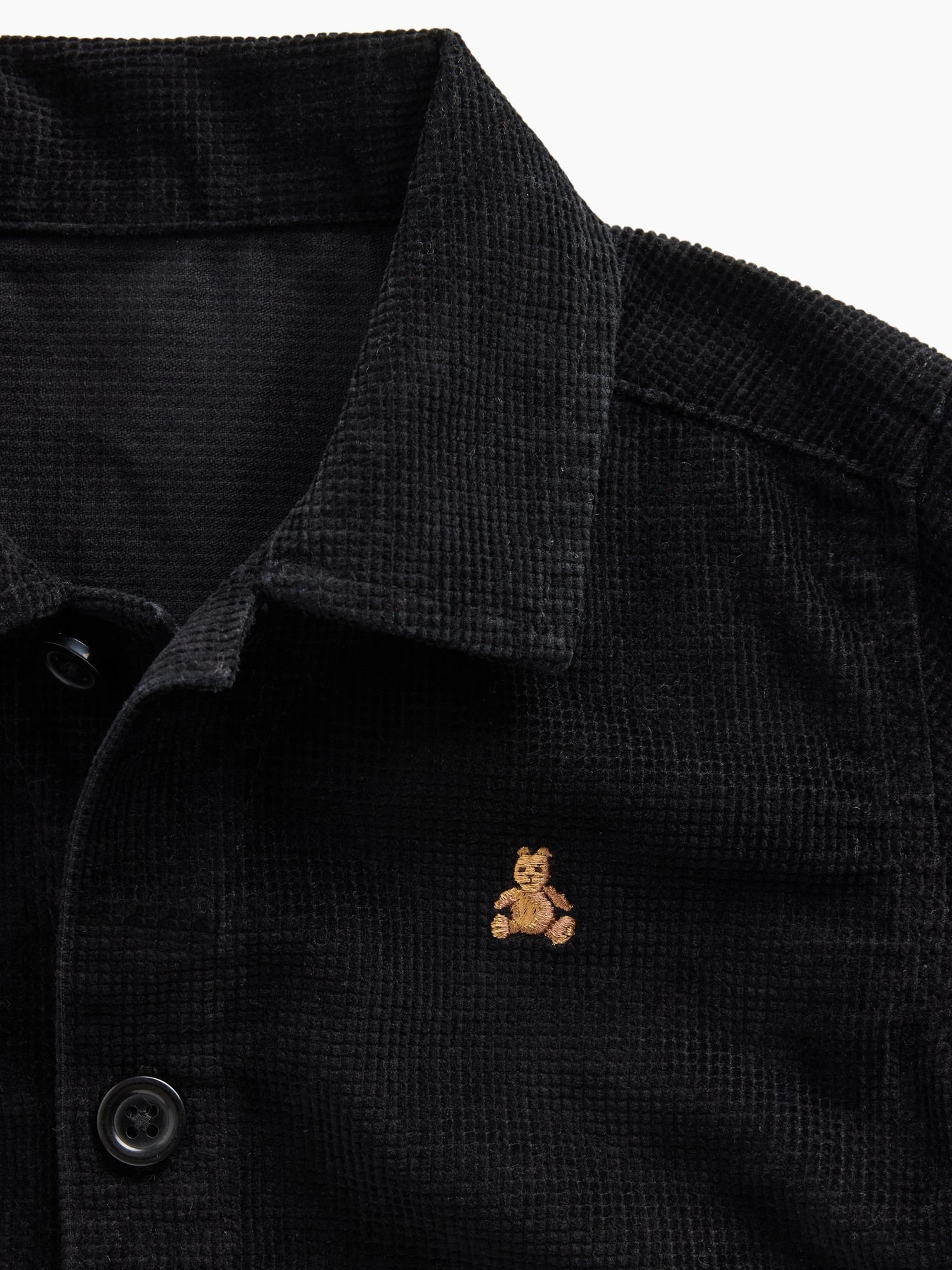 Рубашка Gap Waffle Corduroy Overshirt для малышей, цвет: Чёрный — фото 2