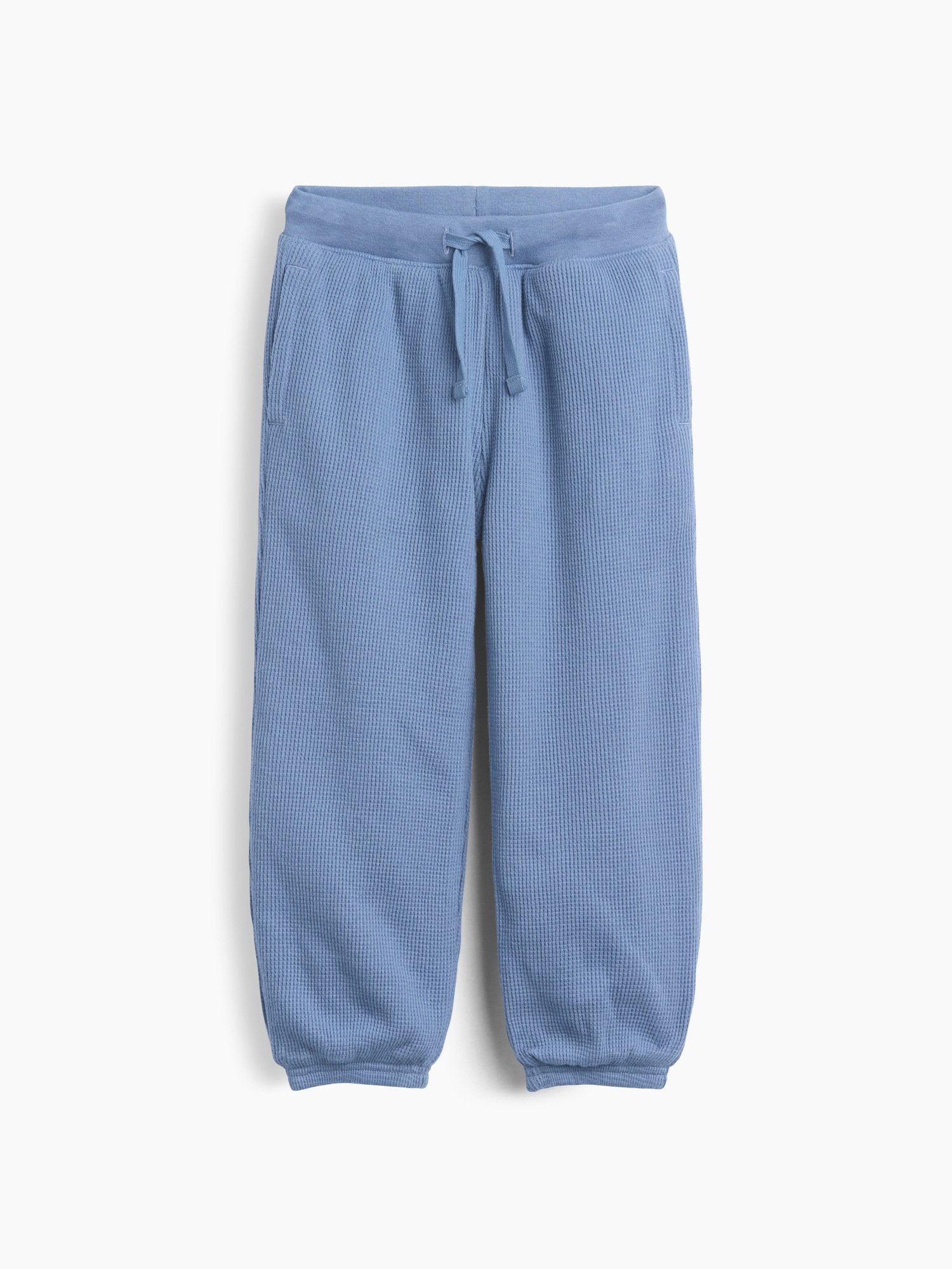 Брюки Gap Sherpa-Lined Waffle Joggers для малышей, цвет: Синий — фото 2