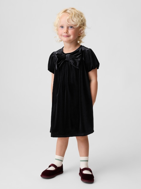 Baby & Toddler Velour Bow Dress