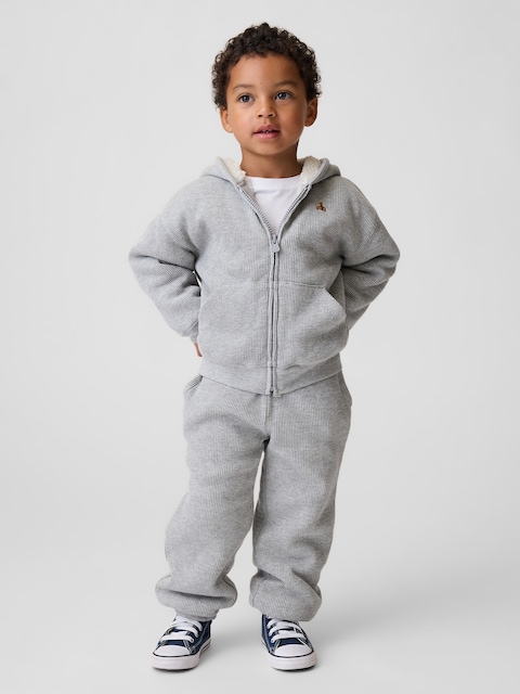 Baby & Toddler Sherpa-Lined Waffle Joggers