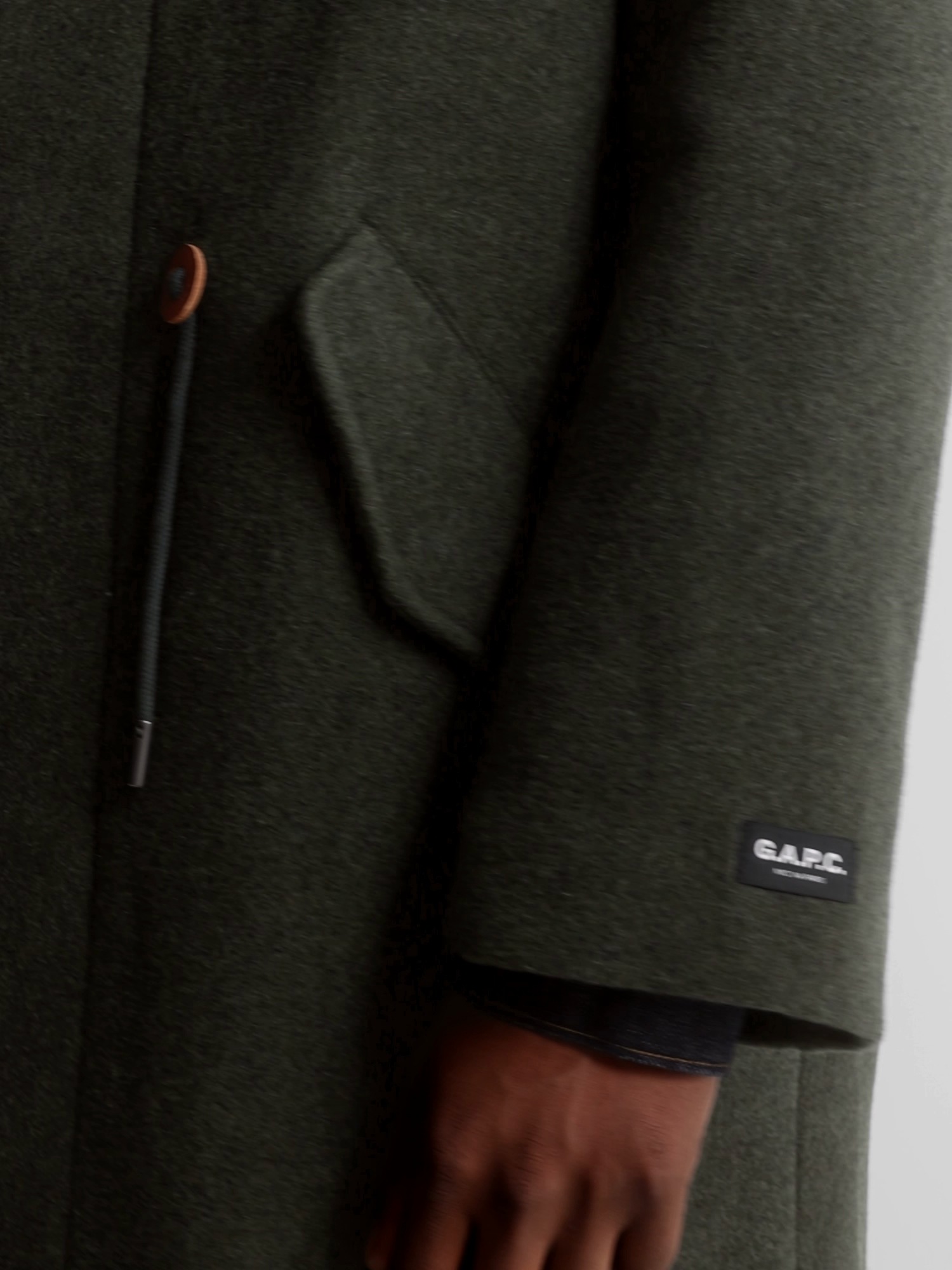 Женская куртка Gap × A.P.C. Oversized Wool-Blend, цвет: Вечнозелёный — фото 7